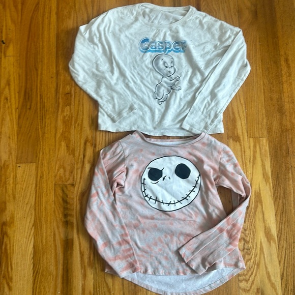 Girls size medium 8 long sleeve graphic tshirts - Picture 1 of 3